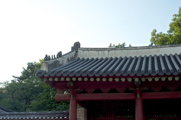 Fototapeta na wymiar Palace in Seoul, South Korea in summer
