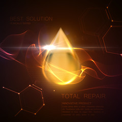 Collagen serum or oil essence droplet