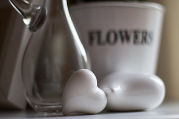 Deko-Stillleben mit Herz