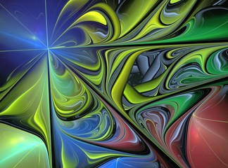 abstract bright multicolored fractal computer generated image