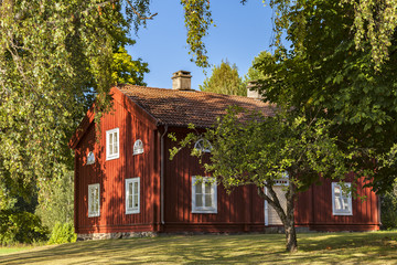 Red countryside cottage