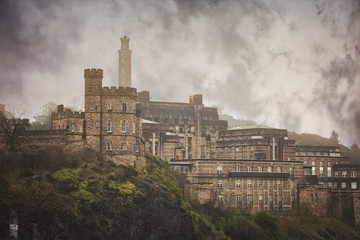 Edinburgh Calton hill buildings