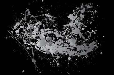 Abstract Color splatter isolated on Black background, vector des