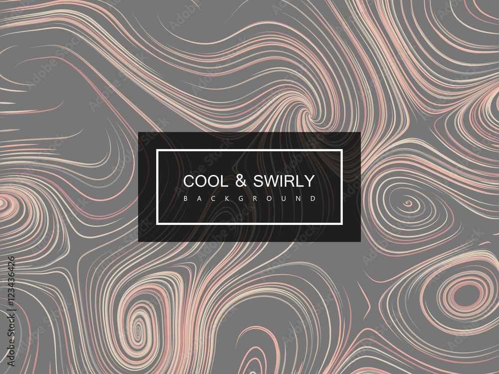Poster abstract artistic curl background with swirled stripes.