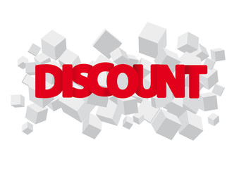 Vector discounts cover with text