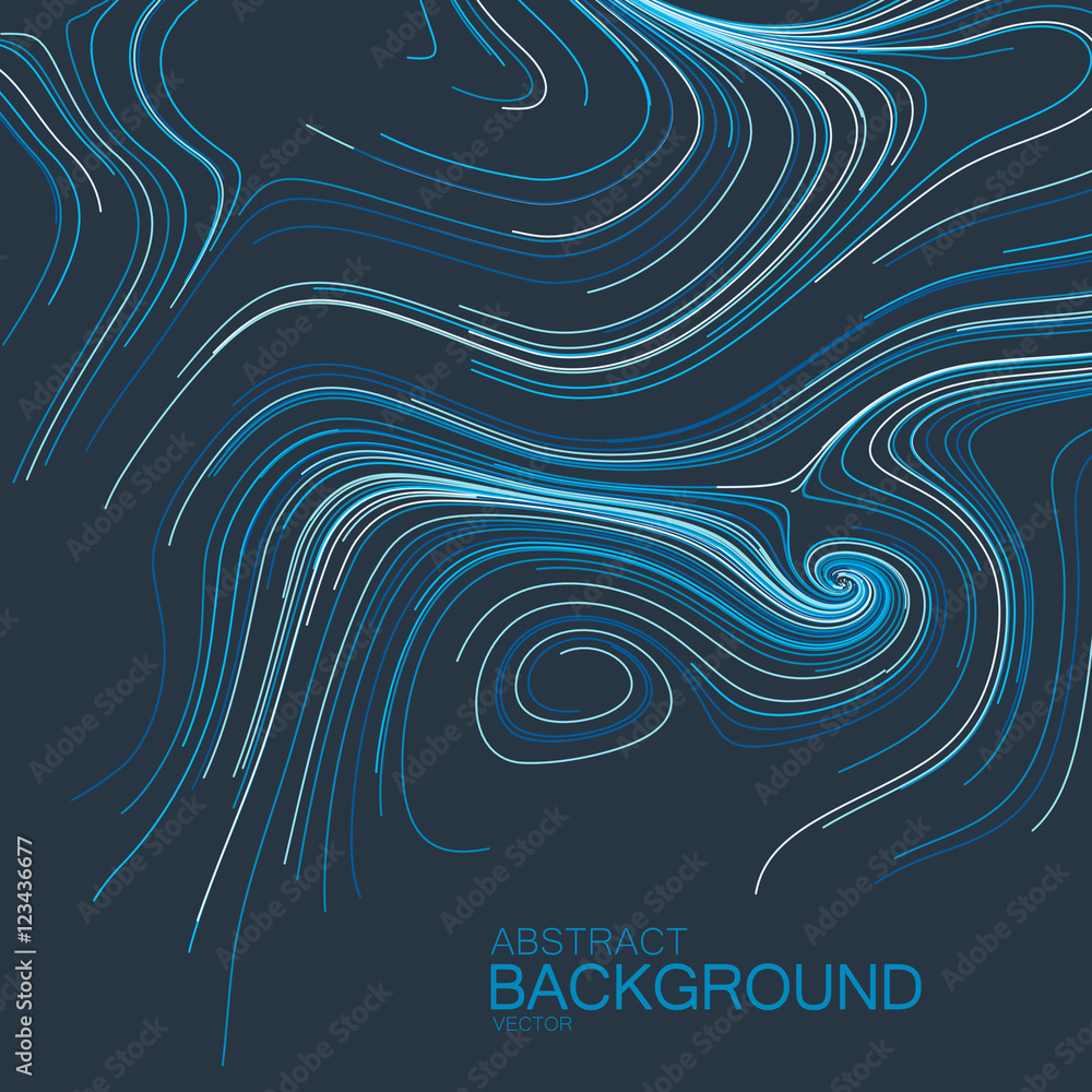 Aufkleber abstract artistic curl background with swirled stripes.