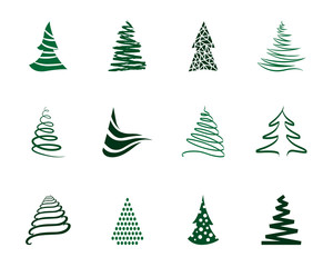 Weihnachtsbaum Iconset - Grün