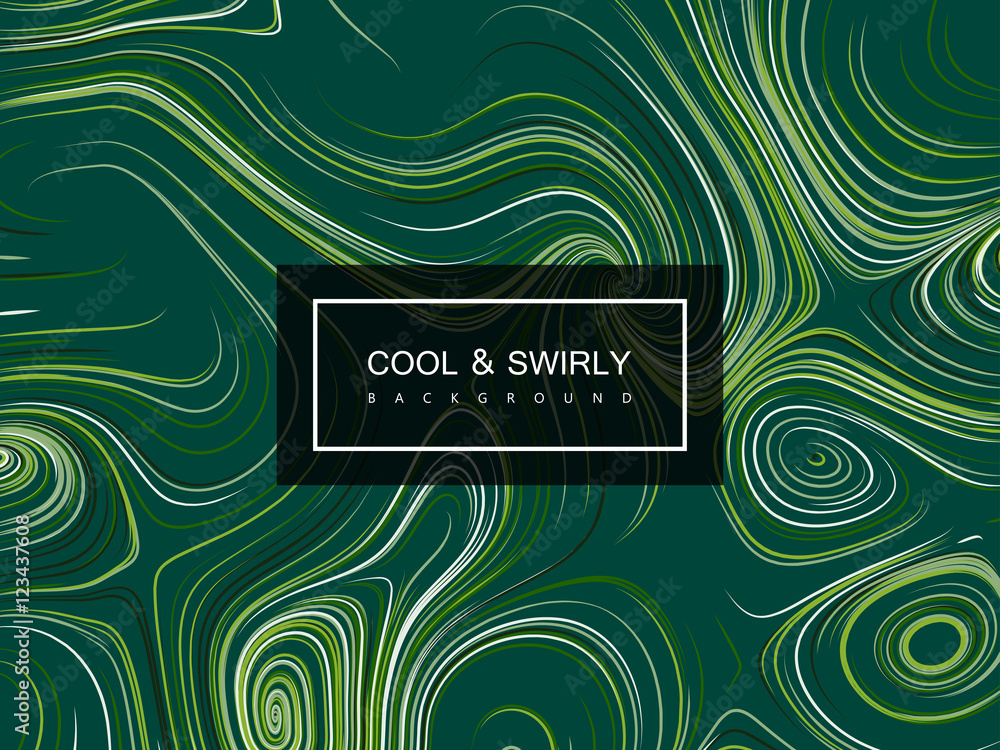 Poster abstract artistic curl background with swirled stripes.