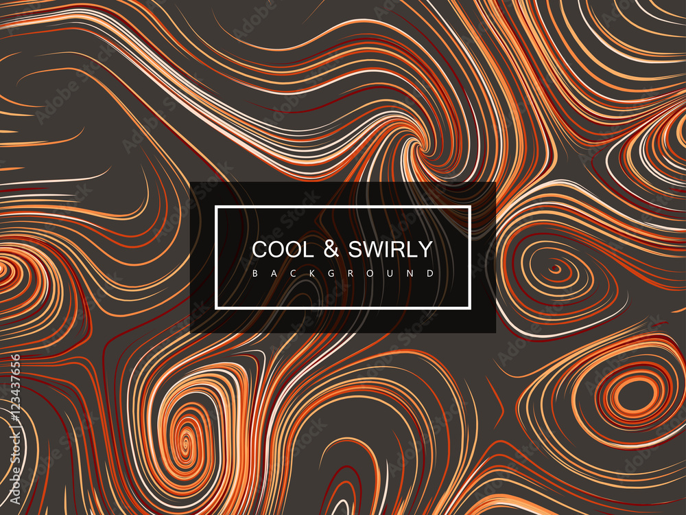 Poster abstract artistic curl background with swirled stripes.