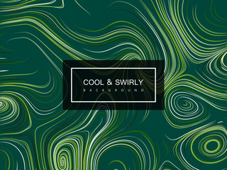 Abstract artistic curl background with swirled stripes.
