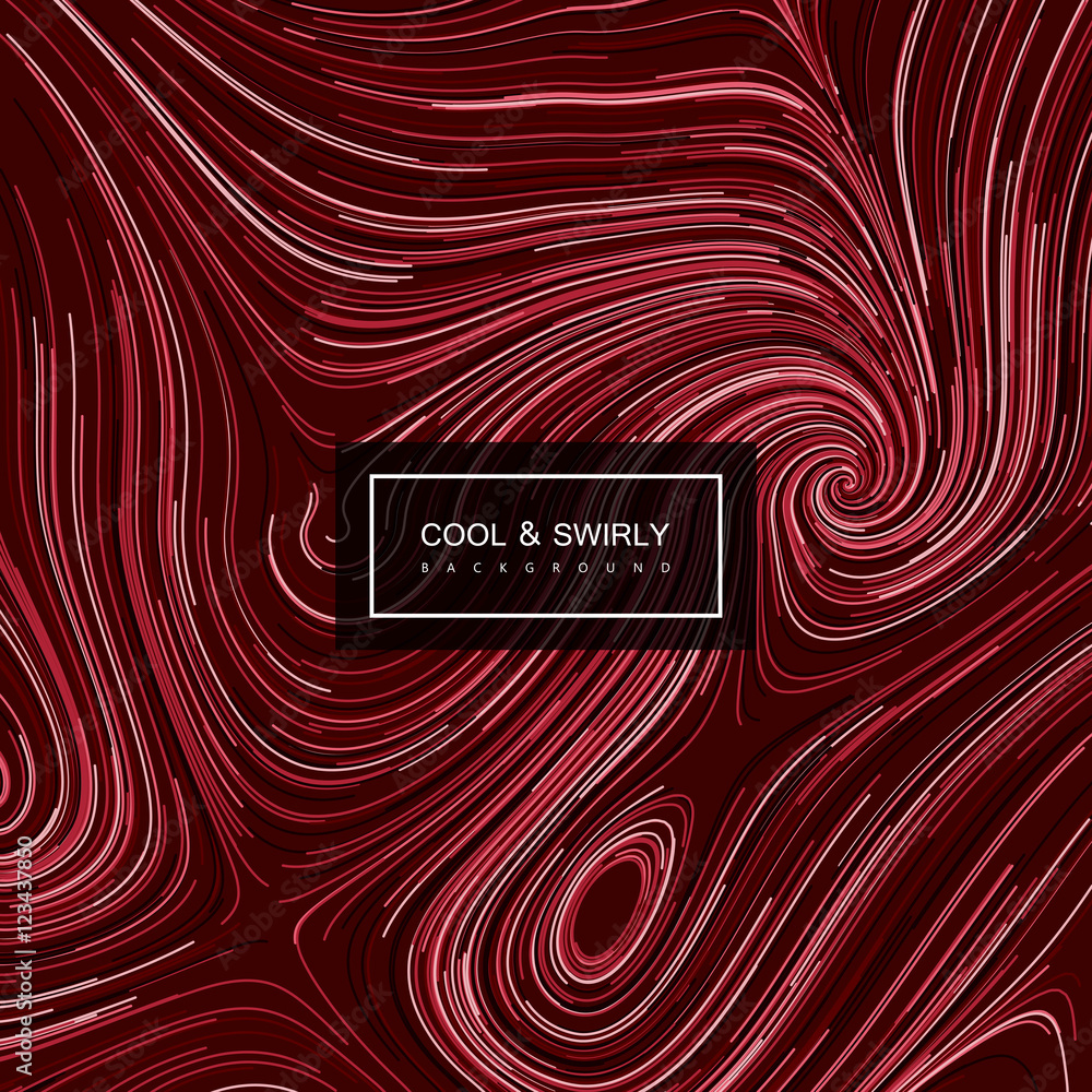 Poster abstract artistic curl background with swirled stripes.