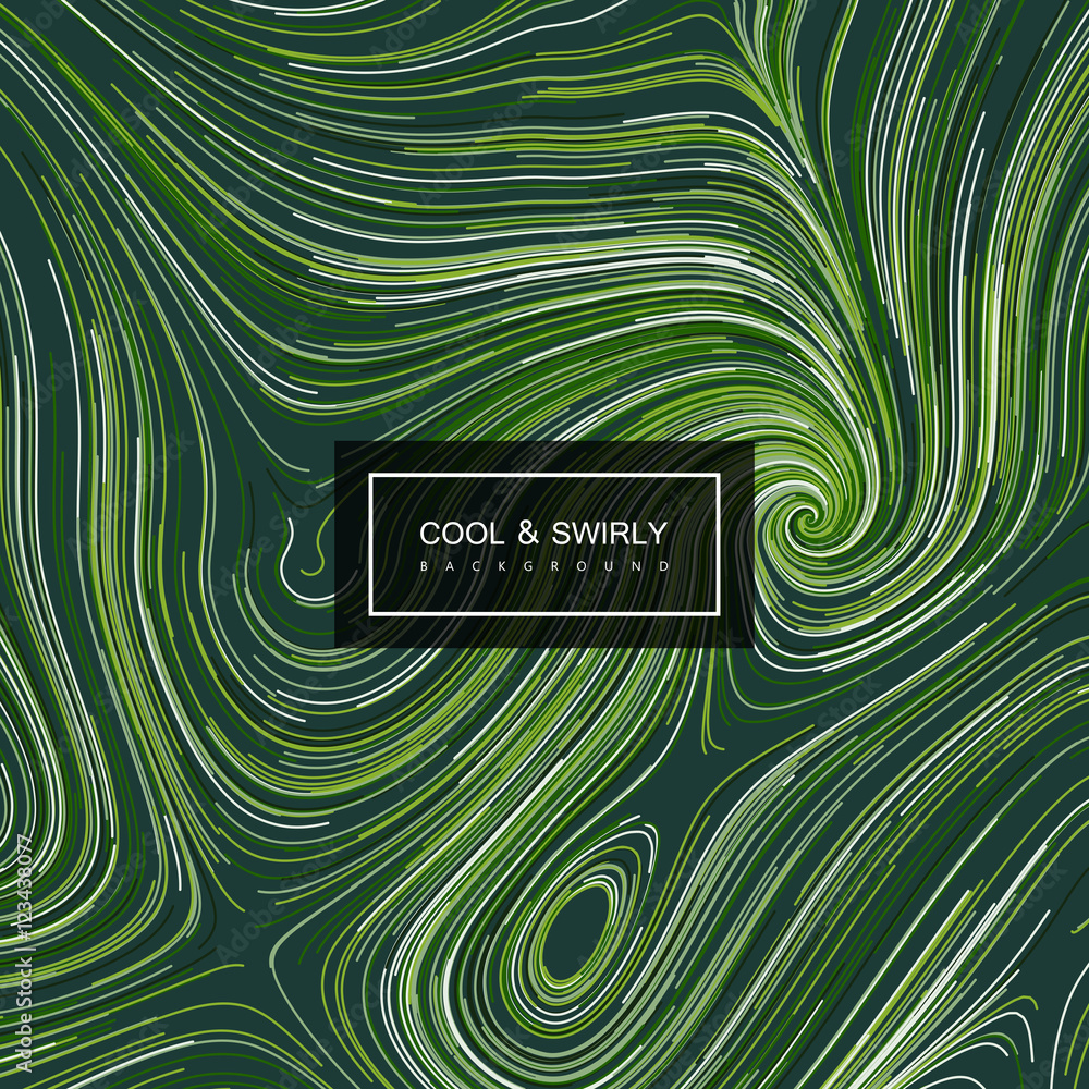 Poster abstract artistic curl background with swirled stripes.