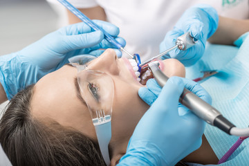 Patient at dentist's office