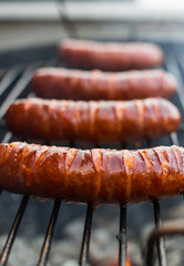 Grilled pork sausages