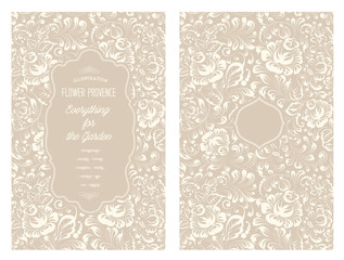 Design for you personal cover with rose flowers. Floral theme for book cover. Flower texture illustration in style of engraving. Ornate of floral seamless pattern in Gzhel style. Vector illustration