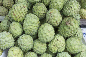 A lot of cherimoyas on market