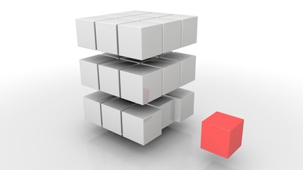 Cubes in a arrangement