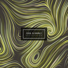 Abstract artistic curl background with swirled stripes.