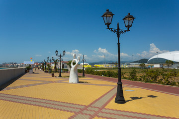 Embankment of the Olympic Park in Sochi, Adler,Russia
