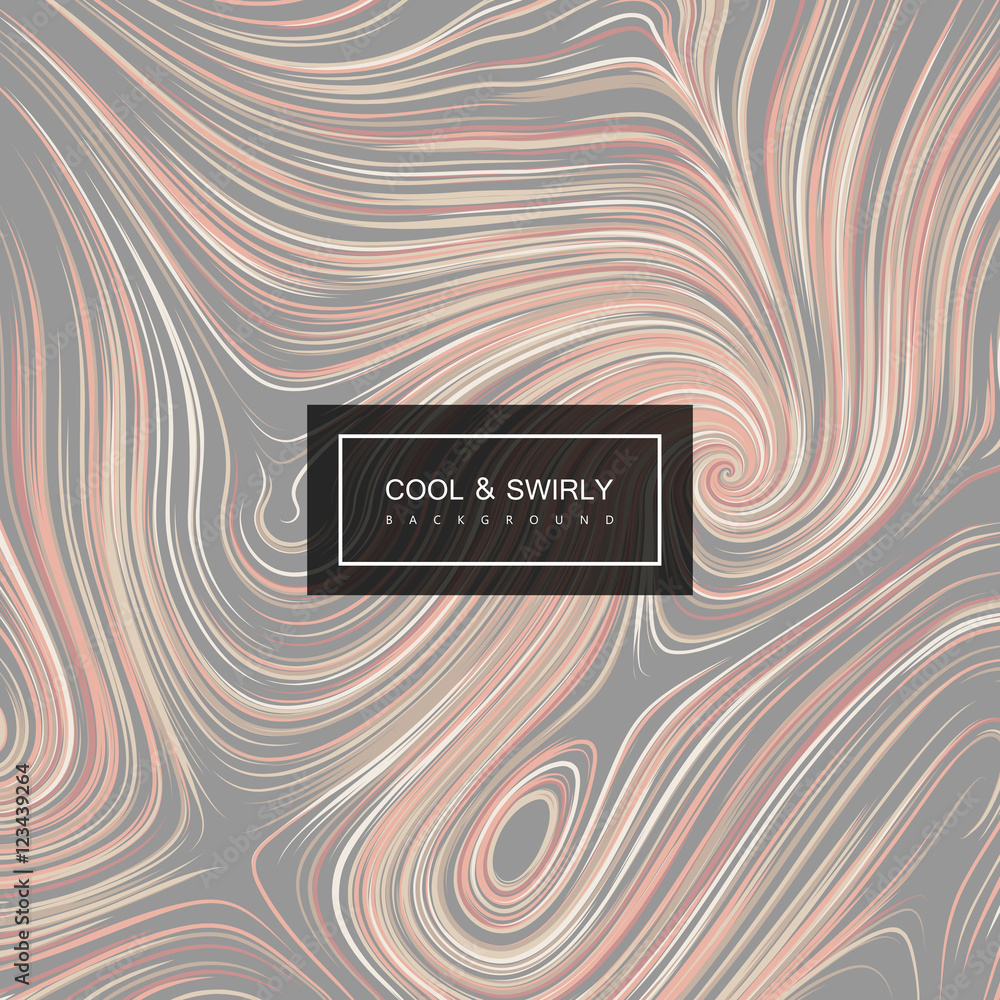 Poster Abstract artistic curl background with swirled stripes.