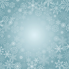 Fototapeta na wymiar Winter Background with snowflake, vector