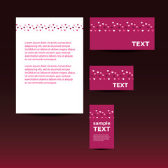 Stationery, Corporate Image Design with Hearts Pattern