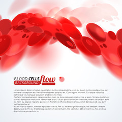 Blood cells flow background