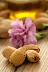 Almond oil and almonds