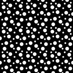 Abstract geometric black and white hipster fashion random circles pattern
