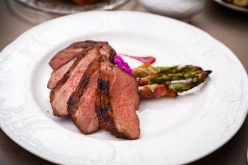 Grilled duck breast