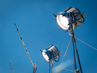 Fototapeta premium HMI daylight projector hanging