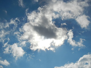 Небо.Облака.Сонце за облаками