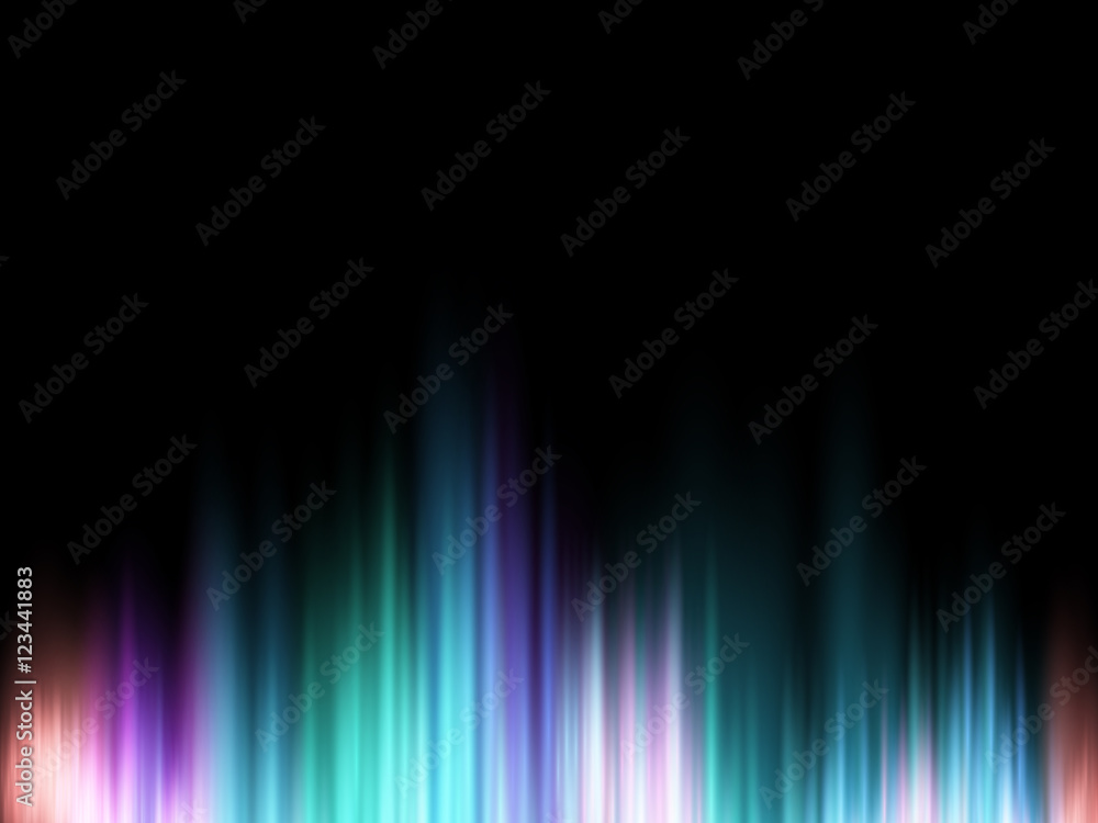 Aufkleber Abstract vector shiny background with glow colorful sound wave