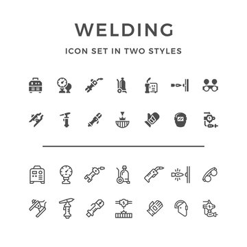 Set icons of welding