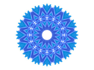 Abstract blue concentric shape