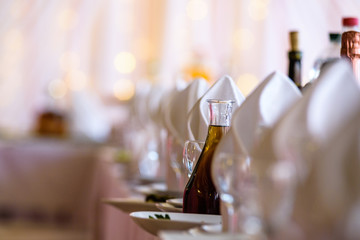 table set for wedding or another catered event dinner