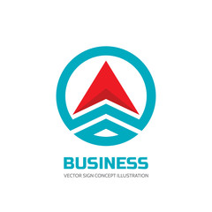 Fototapeta premium Business - vector logo template concept illustration. Abstract creative sign. Geometric design element.