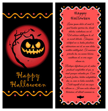 Template for Happy Halloween flyer or booklet