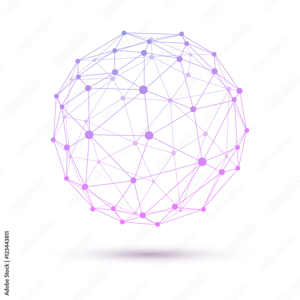Poster abstract vector sphere.