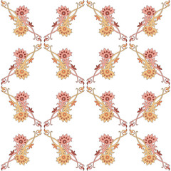 vector seamless decorative pattern on white background. print for textile design,printing.
