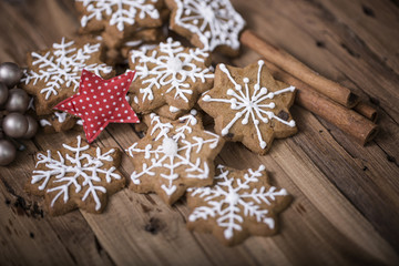 Weihnachtskekse Karte Holz Postkarte