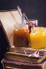 set of jam and honey
