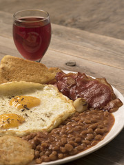 Eggs bulls eye with non veg continental breakfast