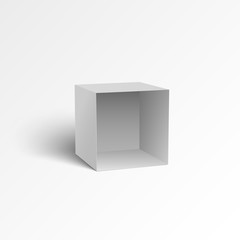 white empty box