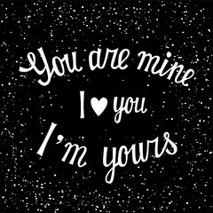 Naklejka premium Hand drawn print with lettering and decoration.