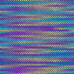 Seamless Knitted Melange Pattern. Blue Yellow Pink Color Vector Illustration.