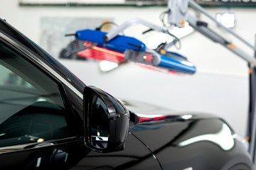 Fototapeta premium Polished black car