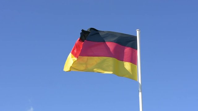 A view of the german flag in the sky