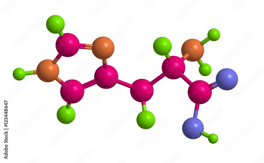 Sticker Molecular structure of L-histidine