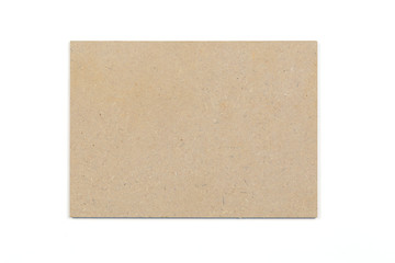 Empty kraft board on white background